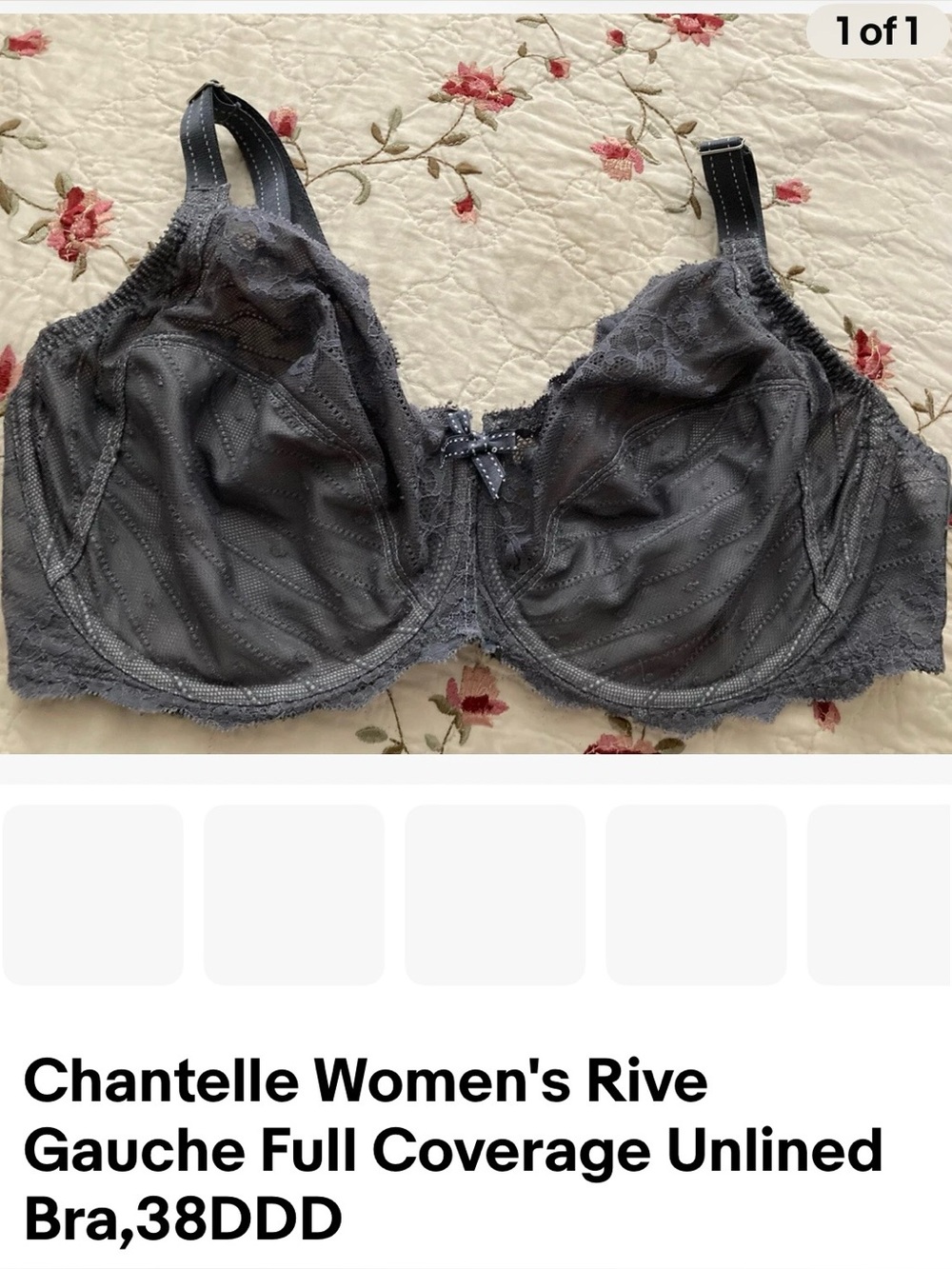 Chantelle Women's Rive Gauche Full-Coverage Unlined Bra in Slate Gray